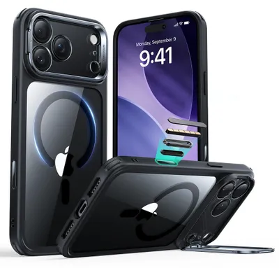 Produktbild von Handyhülle für iPhone 17 Pro Max, ESR Classic Hybrid mit MagSafe, Schwarz / Transparent