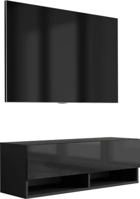 Immagine prodotto di Lavagna TV 100 cm nero opaco / nero lucido, 100 × 32 × 34 cm