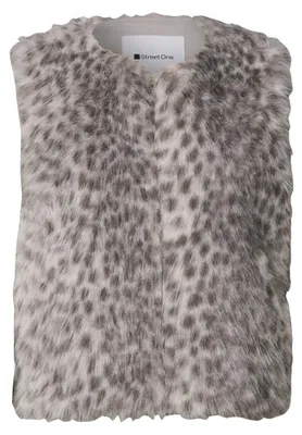 Produktbild von Street One Fake Fur Vest w. AOP clay sand 36