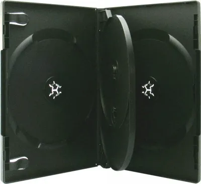 Produktbild von 5 Xlayer DVD CD Hüllen 4fach 4er-DVD-Box schwarz professional