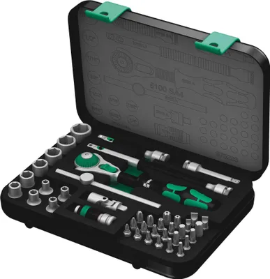 Produktbild von Wera 8100 SA 4 Zyklop Speed- Knarrensatz, 1/4 , zöllig