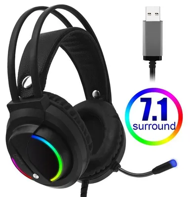 Productafbeelding van DrPhone GH9 RGB 7.1 – Surround Sound - RGB  - Gaming Headset – Esports Headset –