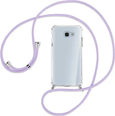 Produktbild von Handykette Backcover-Schutzhülle mit Band (Metall silberfarben) für Samsung Galaxy A5 2017 - violett