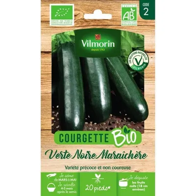Immagine prodotto di Zucchina nera e verde biologica Vilmorin Maraichere