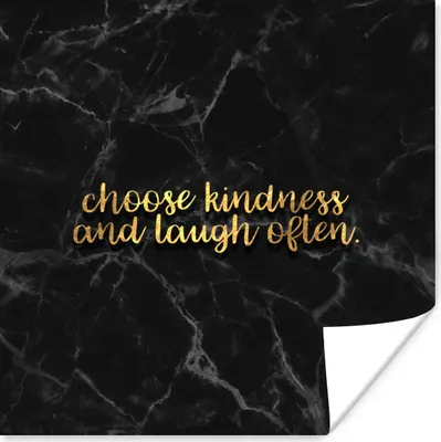 Produktbild von MuchoWow® Poster Zitate - Sprichwörter - Gold - Marmor 50x50 cm - Wohnzimmerdekoration