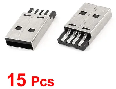 Produktbild von 15 Stš¹ck USB 2.0 A Typ Stecker Anschluss L?tanschlš¹sse Adapter