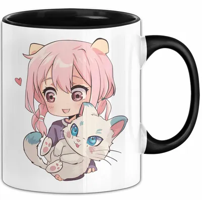Produktbild von Anime Tasse Geschenk Grafik (Schwarz)