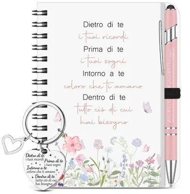 Imagen del producto de Set de regalo de motivación de 3 piezas, que incluye un cuaderno y un llavero