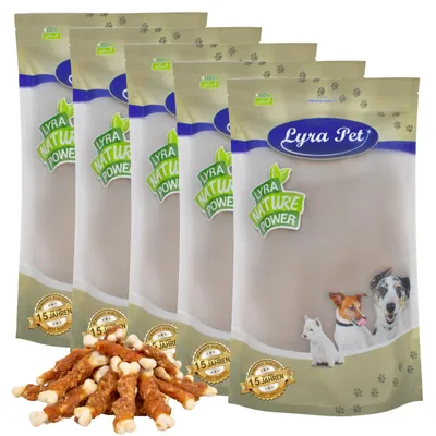 Produktbild von 5 kg Lyra Pet® Calciumknochen mit Hühnerbruststreifen