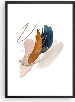 Produktbild von Gerahmtes Poster - Schwarzer Rahmen - Die Farben Abstraktion Stück - 50x70 cm - Wand Bild - Wanddeko - Wandbilder - Kunstposter - Wandposter - Bilderrahmen - Bilder - Kunstdruck - P2BPA50x70-5100