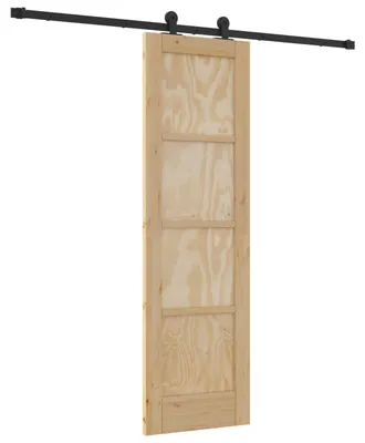 Immagine prodotto di vidaXL Porta scorrevole Naturale e Nero 61 x 198,5 cm