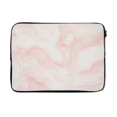 Produktbild von MuchoWow® Laptop Hülle 13 Zoll Marmor - Weiß - Rosa - Pastell Laptoptasche - Laptophülle - Sleeve - Rundumschutz