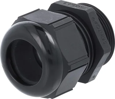 Imagen del producto de Conector roscado LAPP M32x1,5, referencia SKU-M32, fabricado en poliamida (PA), con una longitud de rosca de 10,0 mm. Se vende por unidad