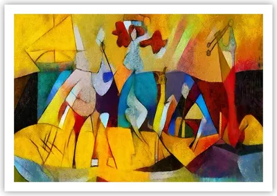 Produktbild von Poster - Poster ohne Rahmen - Abstraktion modern - 100x70 cm - Wand Bild - Wanddeko - Wandbilder - Kunstposter - Wandposter - Bilder - Kunstdruck - Wanddekoration - Wandbild - P2XAA100x70-3455