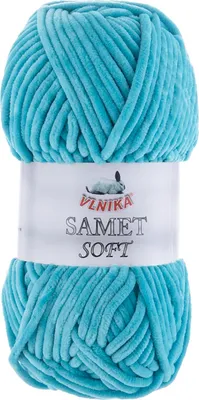 100g Strickgarn Samet Soft Chenille aqua