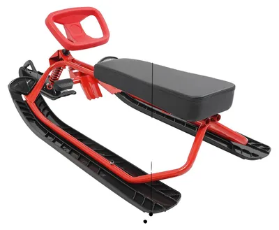 Produktbild von Schneeschlitten, Lenkrad, Robuste Konstruktion, Rot