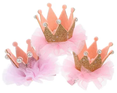 Immagine prodotto di Set di 3 fermagli per capelli Kinder con decorazione a  di perle, 5 cm, antiscivolo, accessori colorati per capelli da bambina