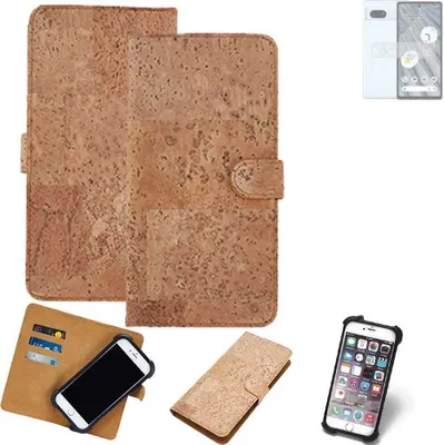 Produktbild von K-S-Trade Hülle kompatibel mit Google Pixel 7a  Kork Handyhülle Cover  Schutzhülle TPU Case Bumper in Hellbraun, (1x)