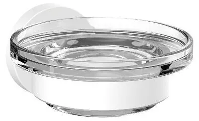 Image de Porte-savon rond emco, plat en verre cristal, 433013900