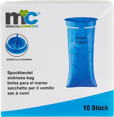 Produktbild von Medicalcorner24 Spuckbeutel 1,5 L Aufnahmekapazität , latexfrei, 10 Stk.