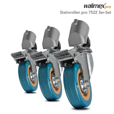 Immagine prodotto di Walimex pro Stativrollen Pro 7522 3er-Set 75mm (1023093)