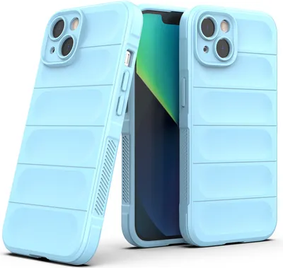 Produktbild von iPhone 14 Hülle, Weich TPU Silikon Stossfest Anti-rutsch Schutzhülle für iPhone 14 Blau