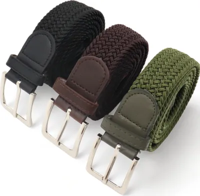 Produktbild von Safekeepers elastische Gürtel – elastischer Gürtel – Stretchgürtel – Gürtel Herren – Gürtel Damen – 3 Stück – schwarz, braun und grün