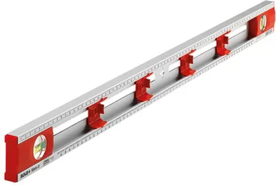 A product shot of a spirit level on a white background.