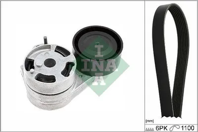 Produktbild von INA 529 0576 10 Keilrippenriemensatz für VW Passat Variant (3G5, CB5)