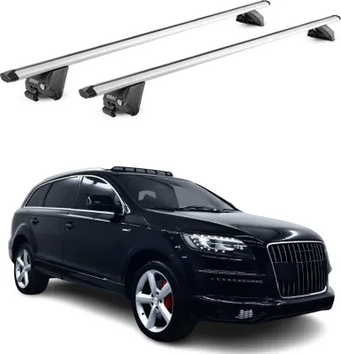 Image de Barres de toit transversales pour Audi Q7 4L 2006-2015 Alu Gris Argenté 2x ABE