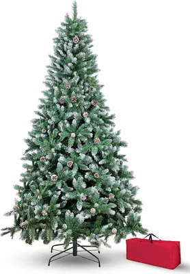 Obrázok produktu pre Realistický vianočný stromček s efektom snehu, výška 180 cm, 878 vetvičiek, ideálny na Vianoce