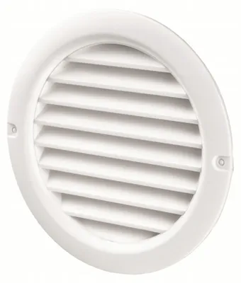 Immagine prodotto di Griglia rotonda inclinata, 125 mm, con rete, bianca