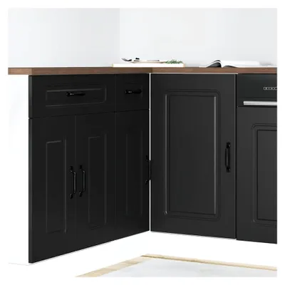 Produktbild von Küchenunterschrank Kalmar aus schwarzem Holzwerkstoff
