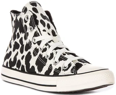 Produktbild von Converse Chuck Taylor A17919C All Star High Top mit Rindermuster – 4,5 UK – 37 EU – 4,5M/6,5F US / Schwarz-Weiß