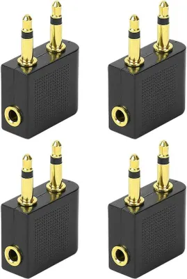 Imagen del producto de Adaptadores para auriculares de avión - 4 unidades - Color  - Conexión Bluetooth