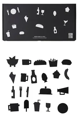 Produktbild von Design Letters Food Icons Schwarz