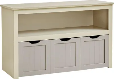 Produktbild von Kinderregal mit Rollen, 30 x 102 x 60 cm, sandbeige