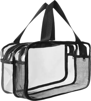 Produktbild von Aucuu kosmetiktasche, transparente toilettasche, große toilettasche, reisetasche mit Griff, transparente kosmetiktasche, make-uptasche mit Trennung von trockenen und nassen Sachen, tragbare toilettasche