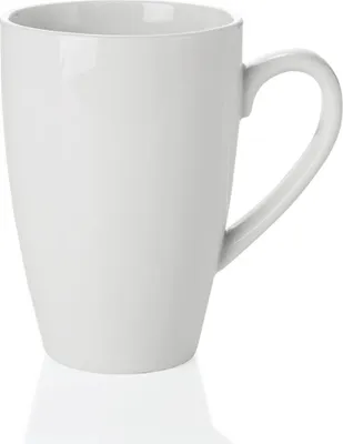 Produktbild von 6er Set Kaffeebecher Teebecher weißes Porzellan 450 ml