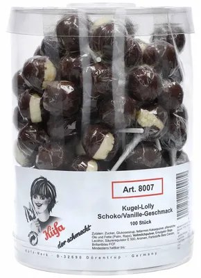Produktbild von Küfa Kugel-Lolly Schoko-Vanille 100er