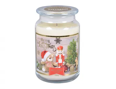 Image de Bougie Nohel Garden en verre ORANGE AVEC CANNELLE 700g
