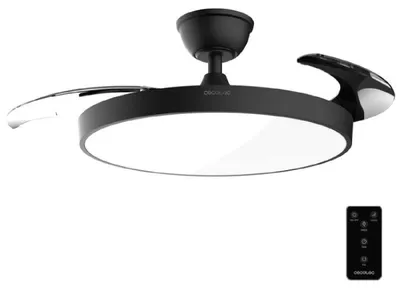 Produktbild von Cecotec Deckenventilator EnergySilence Aero 300 Air Invisible Black. 30W DC-Motor, 3 Hocheffiziente Flügel