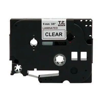 Produktbild von Brother Black on Clear Gloss Laminated Tape, 9mm, TZ, China, 8 m, 172 mm, 108 mm, 335 mm