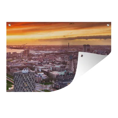 Obrázek produktu pro MuchoWow® Zahradní plakáty - Rotterdam - Slunce - Architektura - 40x60 cm - Zahradní dekorace