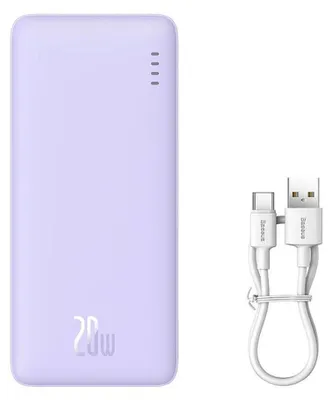 Produktbild von Baseus Airpow Lithium-Polymer-Powerbank 10000 mAh 20 W Lila