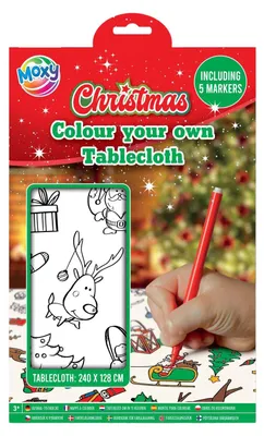 Produktbild von Kreative Bastelgruppe zu Weihnachten: Färben Sie Ihre eigene Tischdecke mit Markern