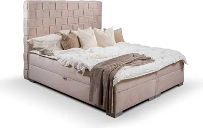 Produktbild von Polsterbett Betten beige Polster Designer Luxus Design 180x200 Doppelbett