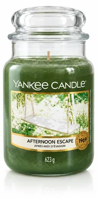 Productafbeelding van Yankee Candle Afternoon Escape, grote geurkaars in een glazen pot. Brandduur tot 150 uur