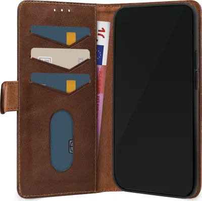 Produktbild von Mobilize Wallet  Samsung Galaxy S24 FE Hülle Echtes Leder Klapphülle Geldbörse - Braun