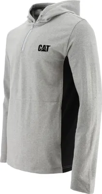 Produktbild von Caterpillar - Kapuzenpullover mit kurzem Reißverschluss für Herren FS8977 (L) (Grau meliert)